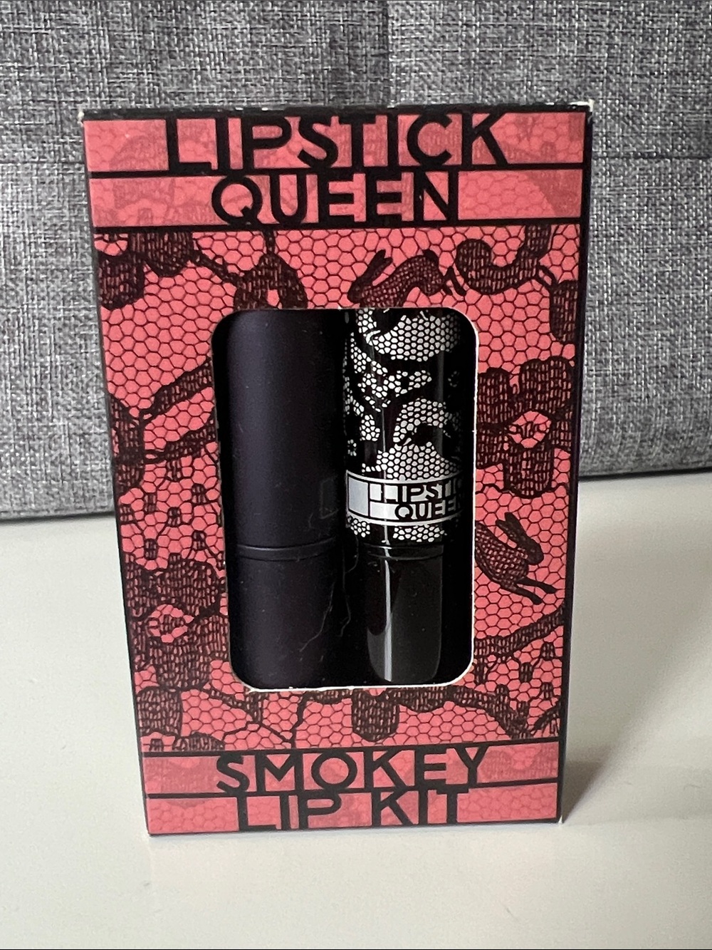 Lipstick Queen Smokey Lip Kit - Pink Box with Black & Silver Tubes